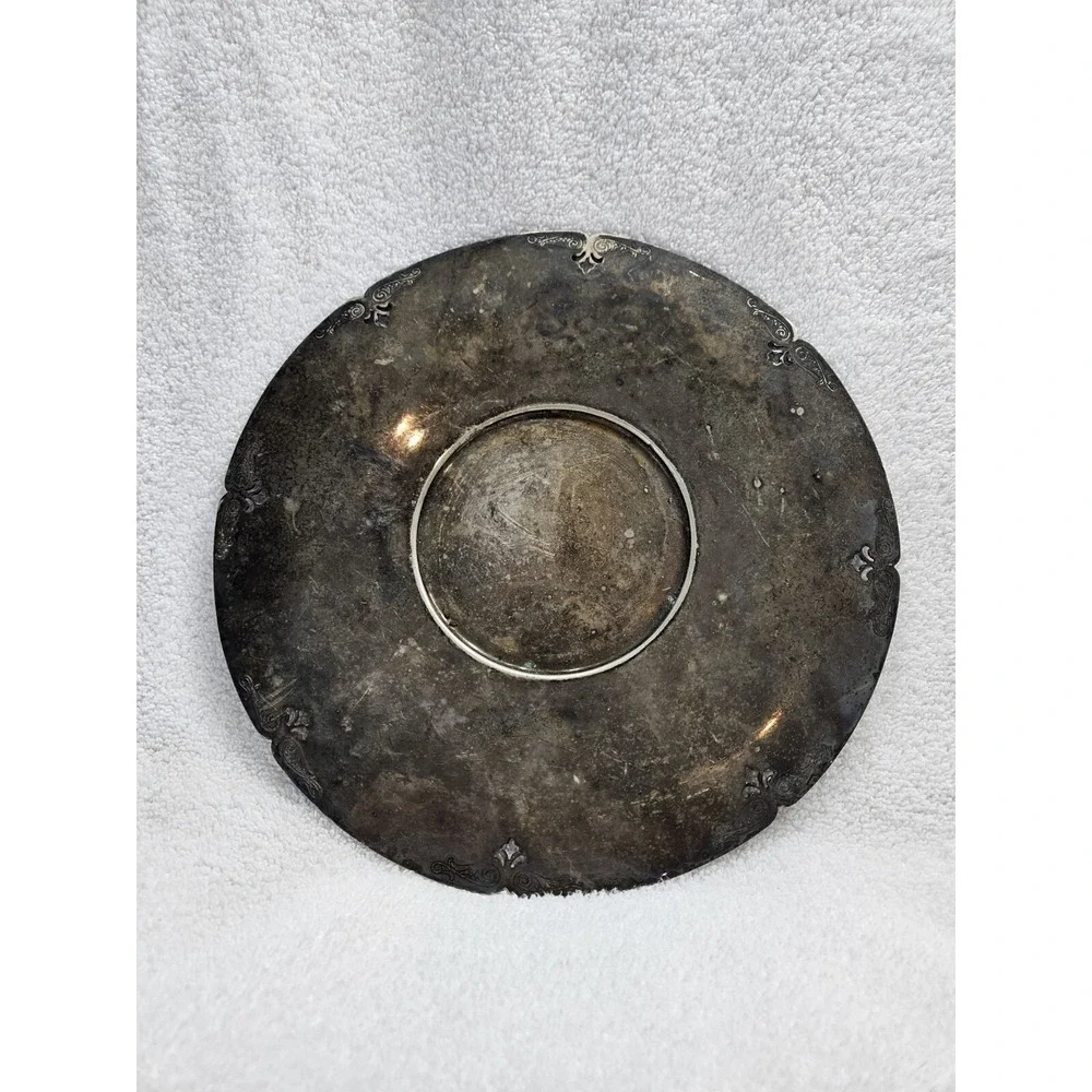 Vintage Poole Silver Co. Round EPNS 1066 Silver Platter Taunton, Massachusetts
